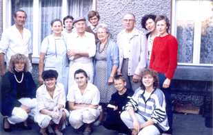 Ignacy i Łucja małeccy z rodziną